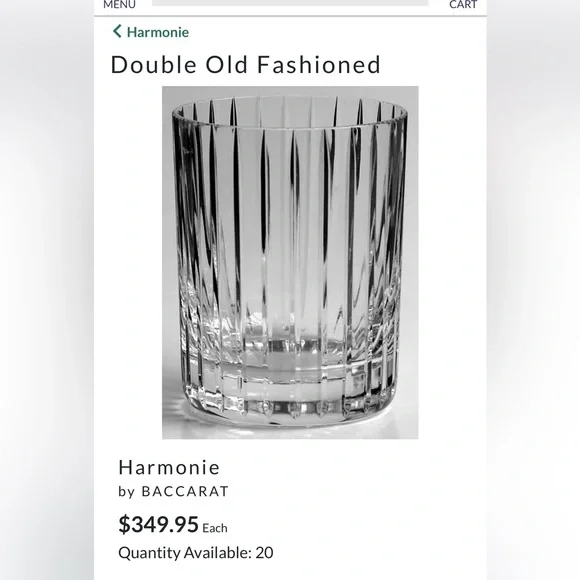 RARE 2 Baccarat Espalier Double Old Fashion Highball Crystal Glasses. - Picture 14 of 17